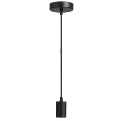 Leen Bakker Pendel hanglamp - zwart - E27 - 200 cm