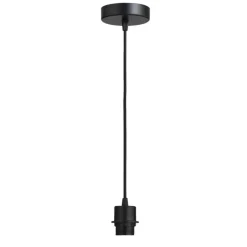 Leen Bakker Pendel hanglamp zwart met schroefdraad voor kap - E27 - 100 cm New