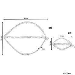 Leen Bakker PEPPERLEAF - Set van 12 placemats en onderzetters - Natuurlijk - Jute Online