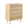 Beliani PEROTE - Commode - Lichte houtkleur - Rotan Outlet