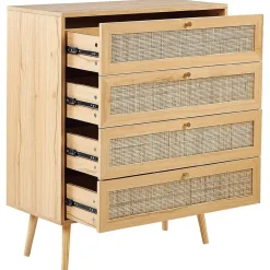 Beliani PEROTE - Commode - Lichte houtkleur - Rotan Outlet
