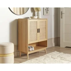 Beliani PEROTE - Dressoir - Lichte houtkleur - Rotan Best