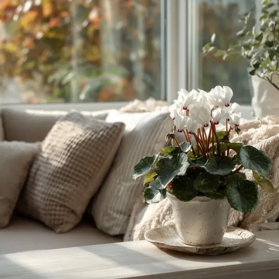 Plant in a Box Perzisch cyclaam - Set van 3 - Cyclamen 'Metis White' - Hoogte 10-20cm - ⌀9cm Online