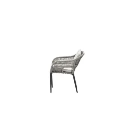 Garden Impressions Pescara dining fauteuil - carbon black - rope taupe - desert sand Hot