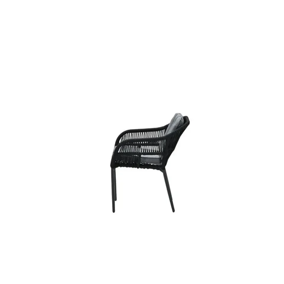 Garden Impressions Pescara dining fauteuil - carbon black -rope black - mystic grey Best