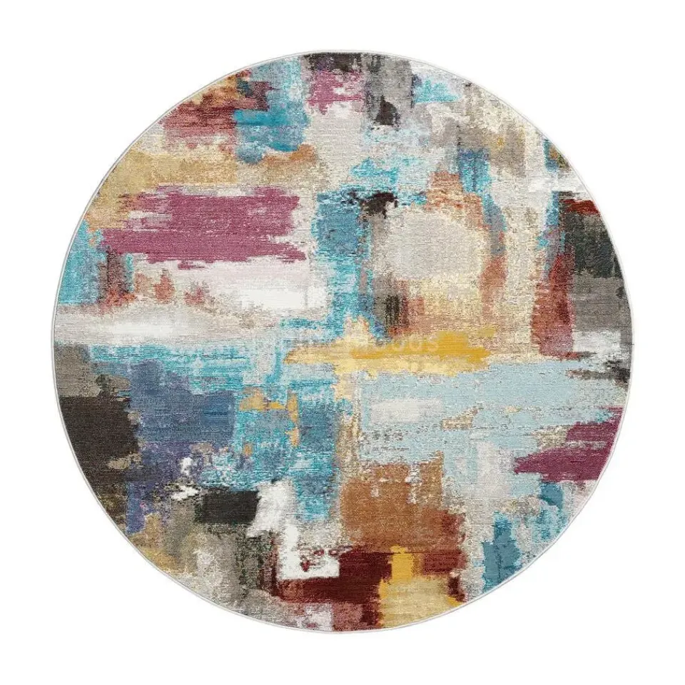 Muratap Picasso Artisan Vintage Rond Vloerkleed Multi Laagpolig - 160 CM ROND Outlet