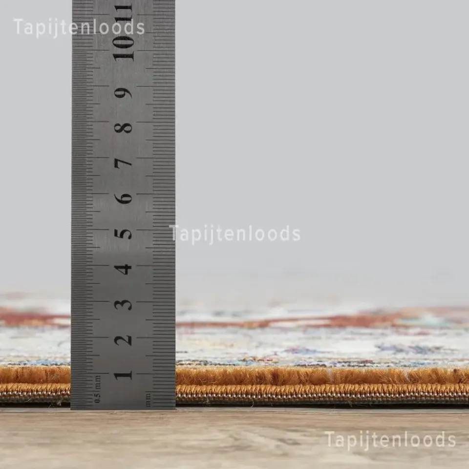 Muratap Picasso Castana Vintage Rond Vloerkleed Terra / Multi Laagpolig - 200 CM ROND Hot