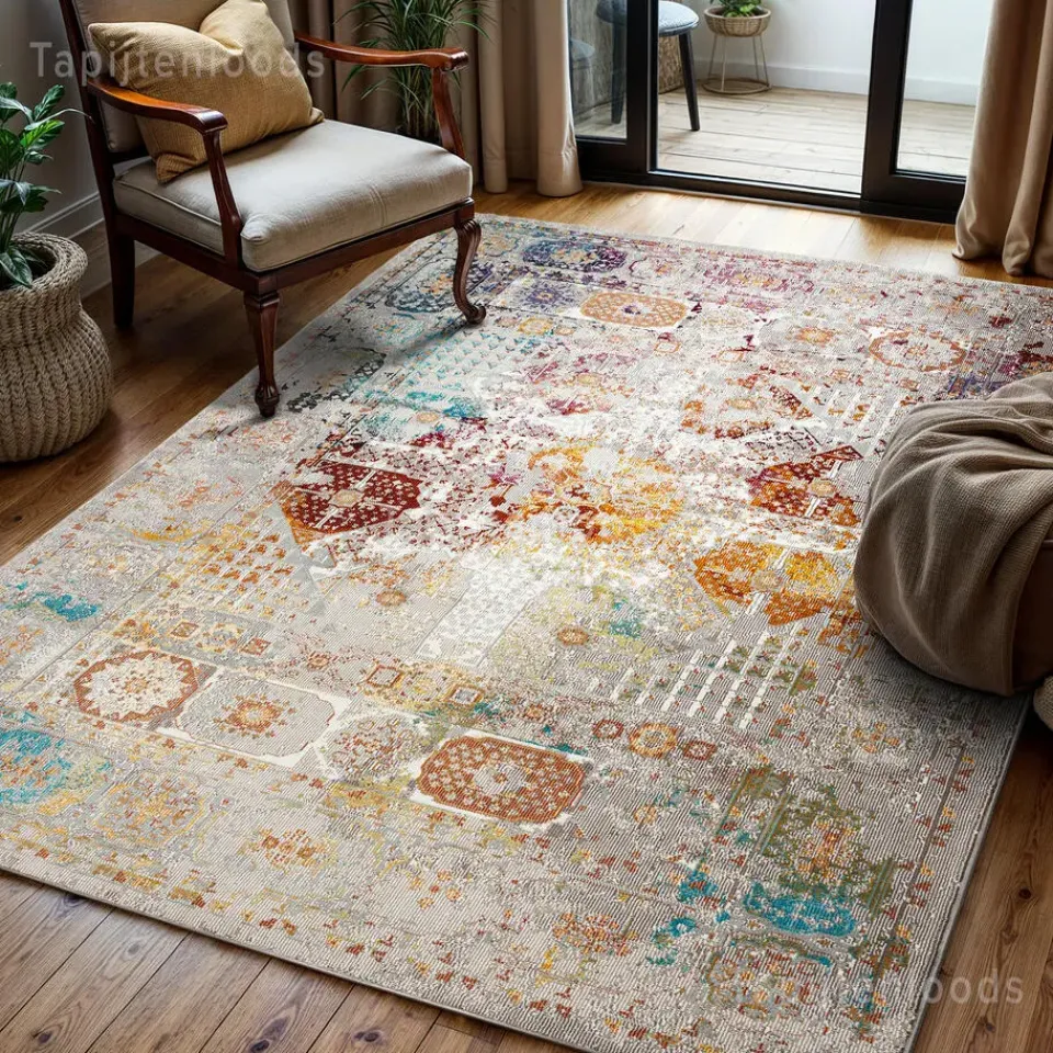 Muratap Picasso Feraghan Vintage Vloerkleed Multi / Beige Laagpolig - 300x400 CM Hot