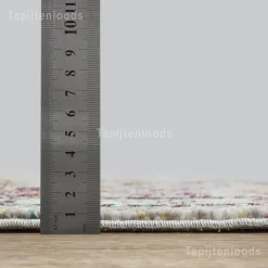 Muratap Picasso Keshan Vintage Rond Vloerkleed Multi / Beige Laagpolig - 200 CM ROND