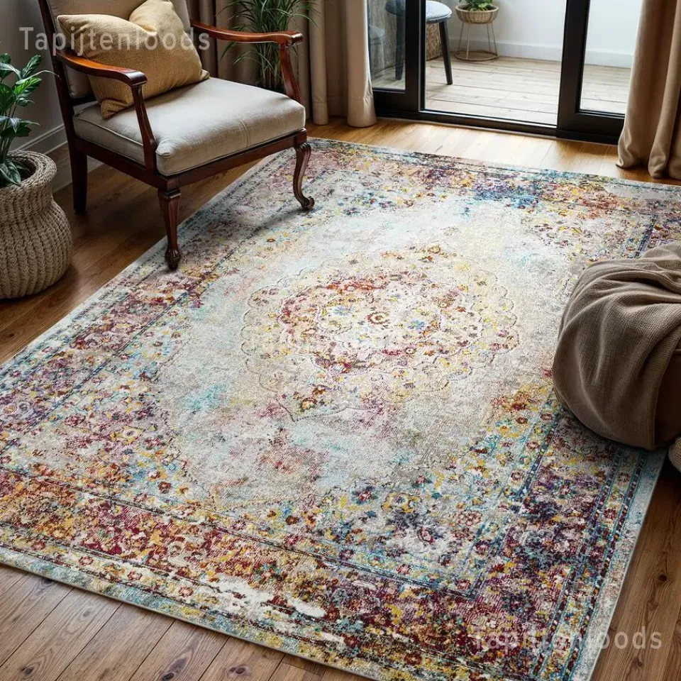 Muratap Picasso Keshan Vintage Vloerkleed Multi / Beige Laagpolig - 160x230 CM Outlet