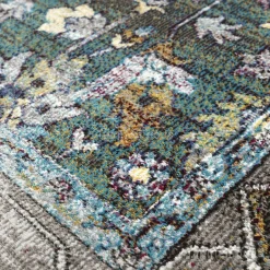 Muratap Picasso Pablo Vintage Rond Vloerkleed Groen / Multi Laagpolig - 160 CM ROND New