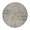 Muratap Picasso Sarough Vintage Rond Vloerkleed Creme / Beige Laagpolig - 300 CM ROND Sale