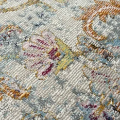 Muratap Picasso Sarough Vintage Rond Vloerkleed Creme / Beige Laagpolig - 300 CM ROND Sale