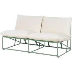 Leen Bakker PICO - Tweezitsbank - Groen - Staal Sale