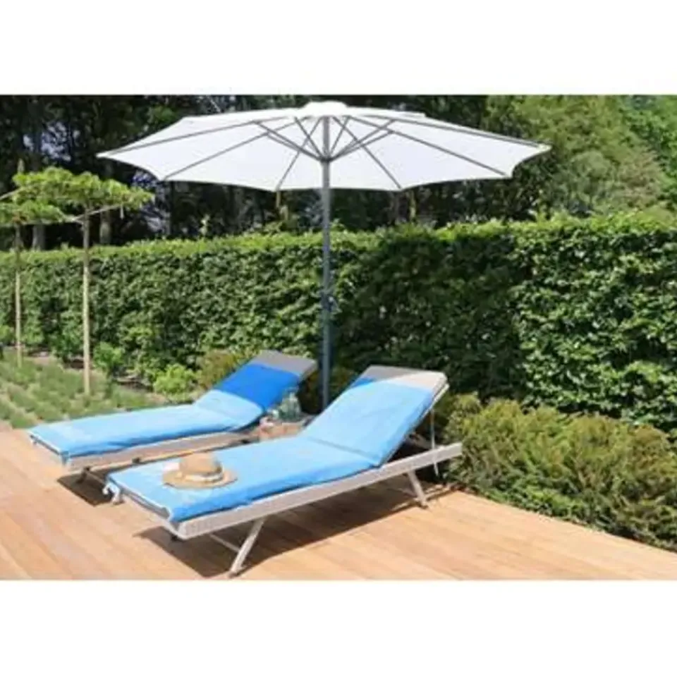 PimXL Luxe 8-ribs Parasol - Ø300cm - Wit Online