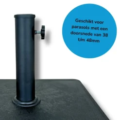 Pimxl Parasolvoet vierkant - 43x43 cm - 16kg Hot