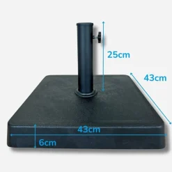Pimxl Parasolvoet vierkant - 43x43 cm - 16kg Hot