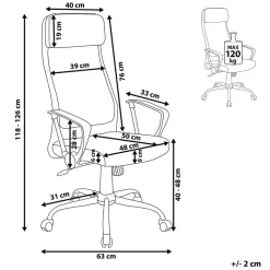 Beliani PIONEER II - Bureaustoel - Zwart - Polyester New