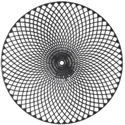 Leen Bakker Placemat Christie - zwart imitatieleer - Ø38 cm (1 stuk) Outlet