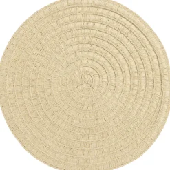 Leen Bakker Placemat Emory - taupe - Ø38 cm (1 stuk) Clearance