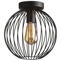 Leen Bakker Plafondlamp Xavier - zwart - 25,5xØ25 cm Online
