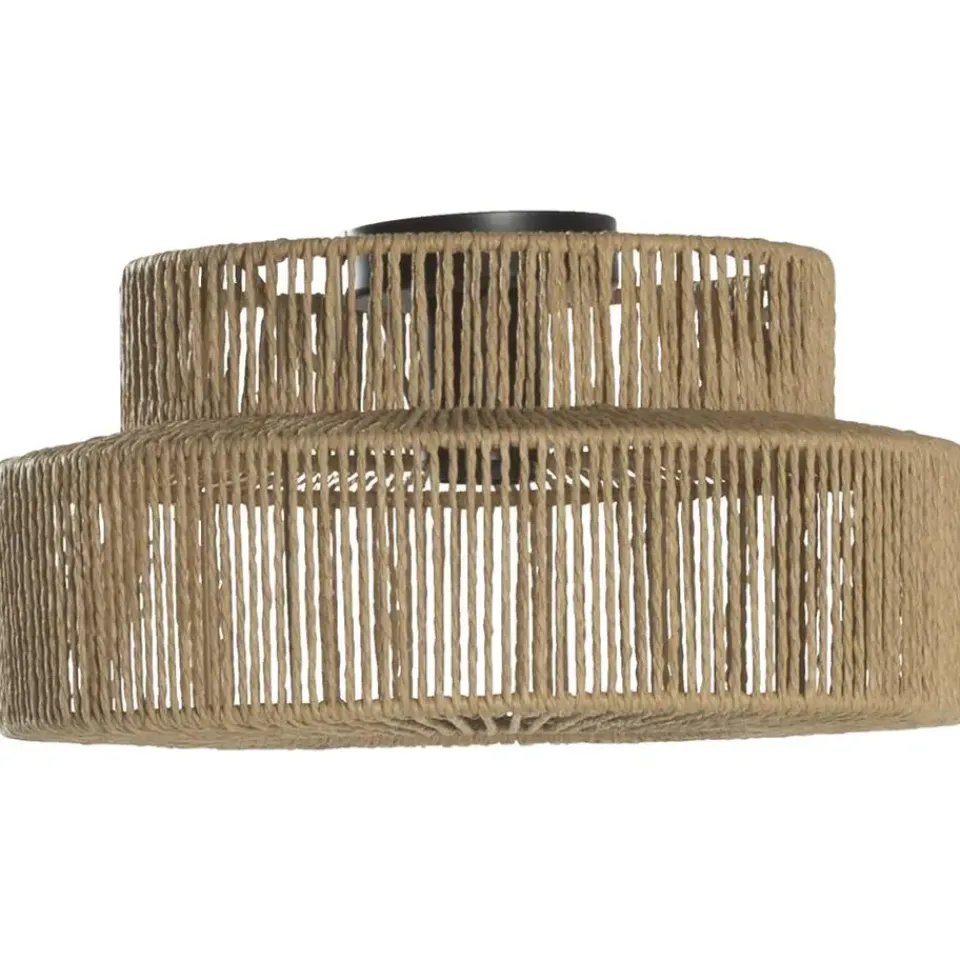 Leen Bakker Plafonniere Willow - naturel papier - E27 - 18xØ35 cm Clearance