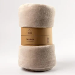 Sierkussen.nl Plaid Charlie - Pumice Stone - 200x220 cm Sale