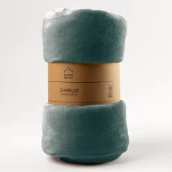 Sierkussen.nl Plaid Charlie - Sagebrush Green - 200x220 cm New