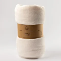 Sierkussen.nl Plaid Charlie - Snow White - 200x220 cm Best