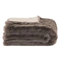 Leen Bakker Plaid Donnie - antraciet - 130x160 cm Best