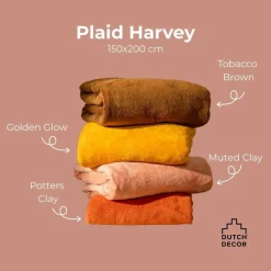 Sierkussen.nl Plaid Harvey - Golden Glow - 150x200 cm Best