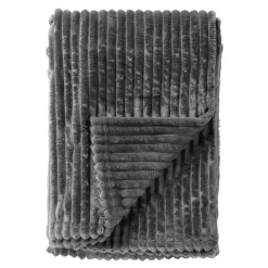 Sierkussen.nl Plaid Marthy - Charcoal Gray - 140x180 cm Discount