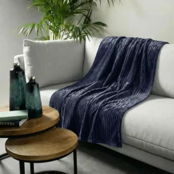 Sierkussen.nl Plaid Marthy - Insignia Blue - 140x180 cm New