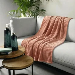 Sierkussen.nl Plaid Marthy - Muted Clay - 140x180 cm Outlet