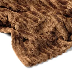 Sierkussen.nl Plaid Marthy - Tobacco Brown - 140x180 cm Clearance