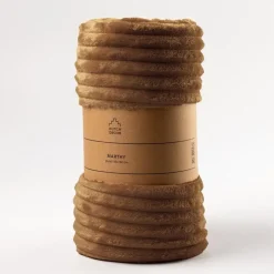 Sierkussen.nl Plaid Marthy - Tobacco Brown - 140x180 cm Clearance