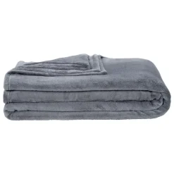 Leen Bakker Plaid Niek XXL - grijs - 240x220 cm New