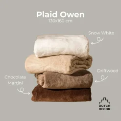 Sierkussen.nl Plaid Owen - Chocolate Martini - 130x160 cm Outlet