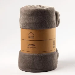 Sierkussen.nl Plaid Owen - Driftwood - 130x160 cm Clearance