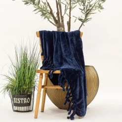 Sierkussen.nl Plaid Ziggy - Insignia Blue - 140x180 cm Best