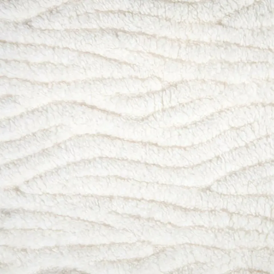 Stof Plaid/bankdeken Columbia - ivoor wit - 180x220 cm - waves motief