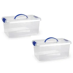 PlasticForte Plastic Forte Opslagbak - met deksel - 10 liter - transparant Online