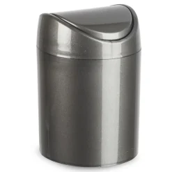 PlasticForte Mini prullenbakje - donkergrijs- kunststof - 1.4L New