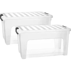 PlasticForte Multi Storage Opslagbox - transparant - 36L Best