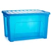 PlasticForte Opbergbox met deksel - blauw - 47L - kunststof Online