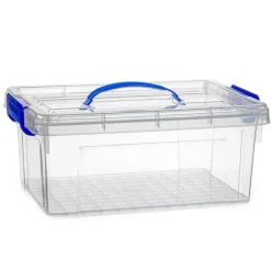 PlasticForte Opbergbox met deksel - blauw - 8.5L - kunststof Best
