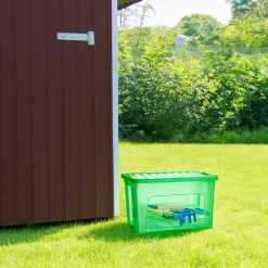 PlasticForte Opbergbox met deksel - groen - 47L - kunststof Best
