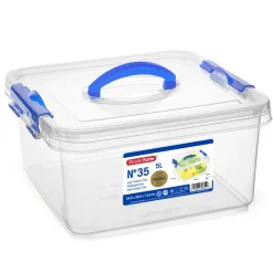 PlasticForte Opbergbox met deksel - blauw - 5L - kunststof Hot