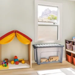 PlasticForte Opbergbox met deksel - grijs - 47L - kunststof Online