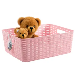 PlasticForte Opbergmand/kastmand - kunststof - roze - 12L Hot